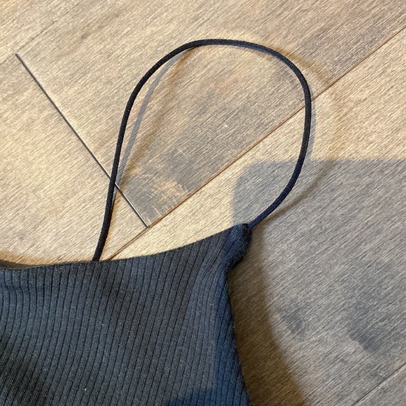 Garage tank top black size S think straps 57% cotton 38% rayon 5% spandex - Picture 6 of 6